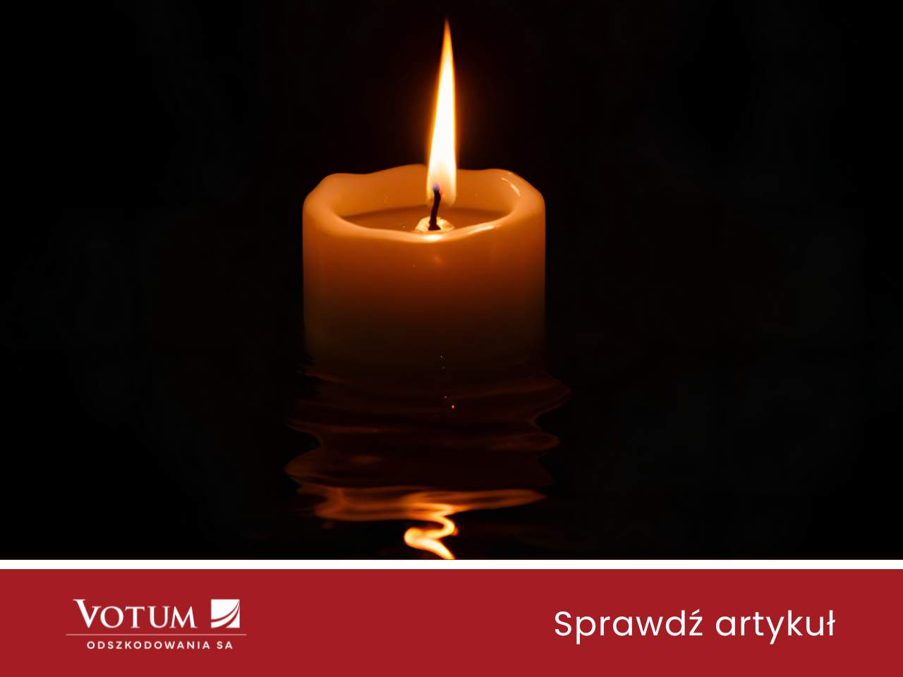 Świeca paląca się w ciemności - symboliczne przedstawienie do artykułu odszkodowanie za śmierć dziecka