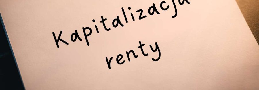 Notes z napisem kapitalizacja renty
