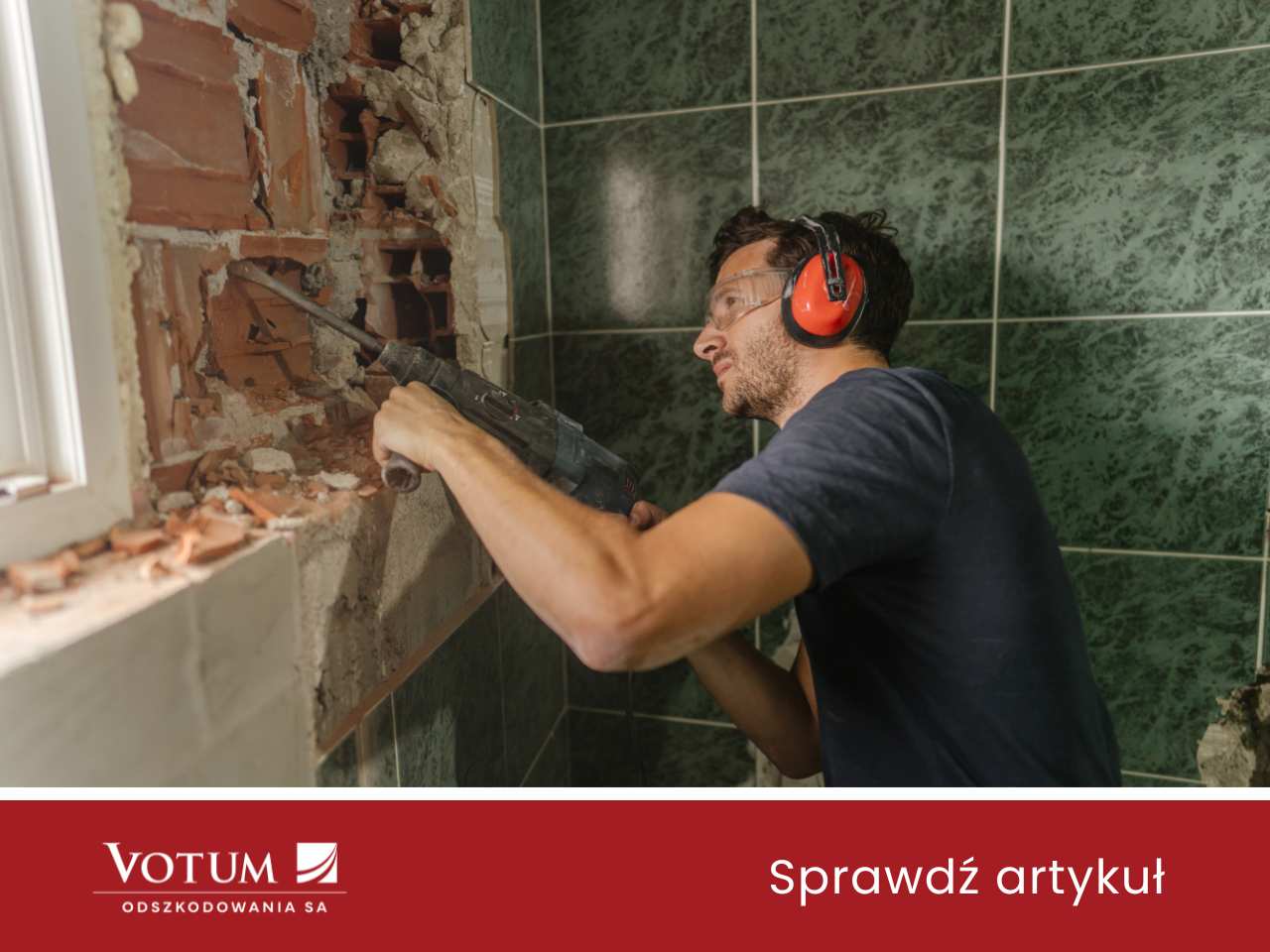 Remont ściany zniszczonej przez szkody górnicze