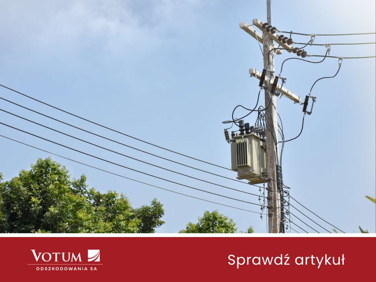 słupy energetyczne na działce