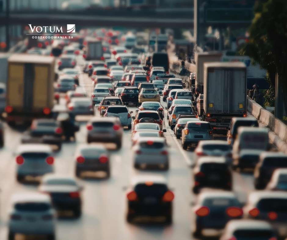 ruch na autostradzie powodujący hałas