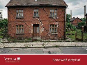 Dom ceglany z pękniętą elewacją, odszkodowanie za szkody górnicze