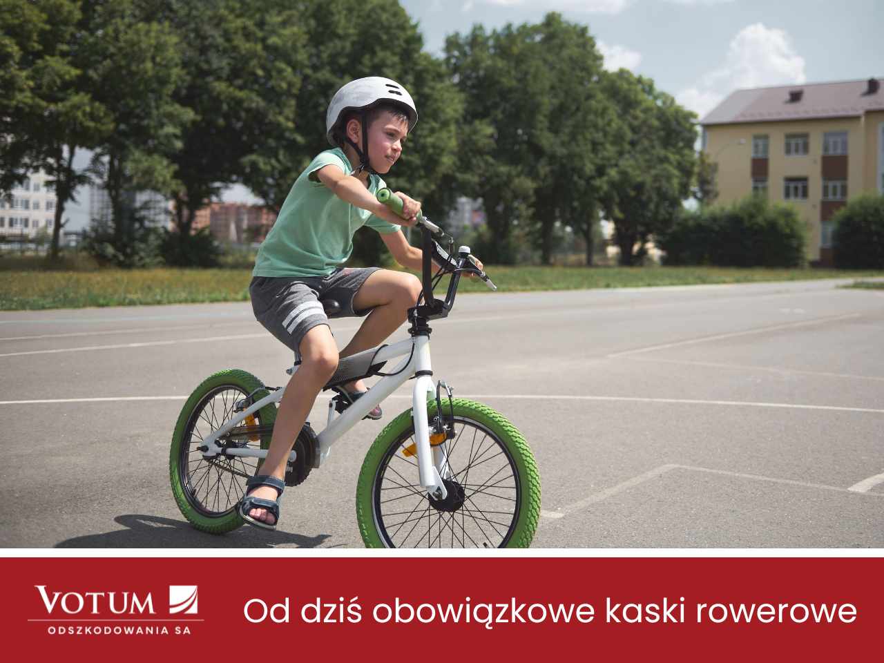 Dziecko na rowerze - obowiązkowy kask
