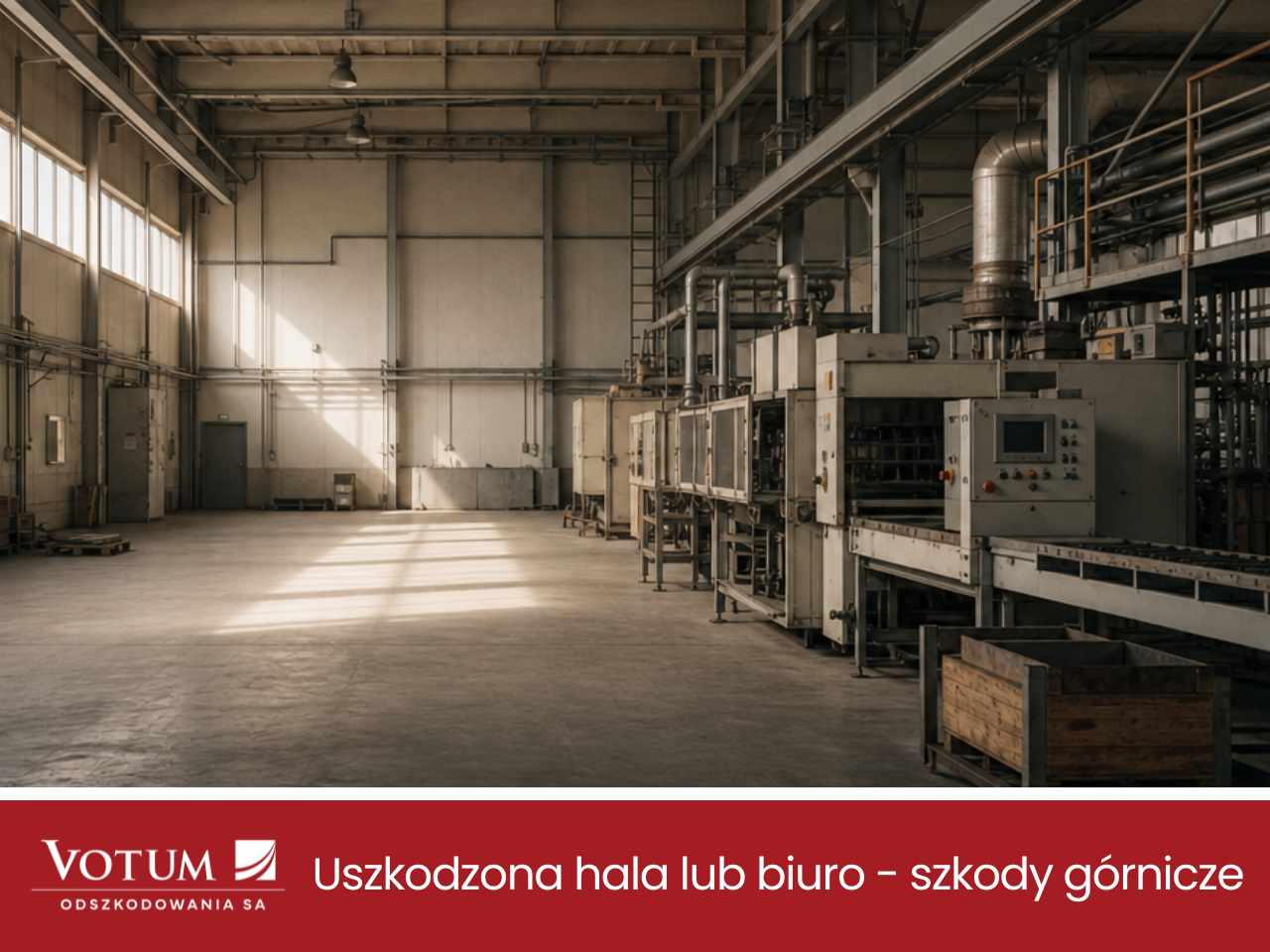 hala zniszczona przez szkody górnicze