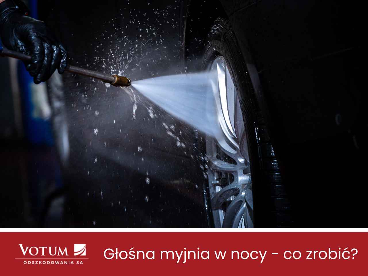 głośna myjnia samoobsługowa w nocy