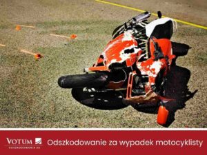 wypadek motocyklisty - zniszczony motor