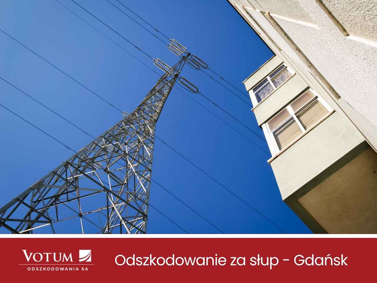słup energetyczny na działce w Gdańsku