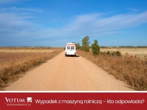 Wypadek z maszyną rolniczą - karetka jedzie na pole
